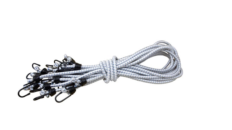 Kotap VBC-72WHT Heavy Duty Durable Multi-Use Bungee Cords with Hooks, 72-Inch, White (10-Pack) - Image 1